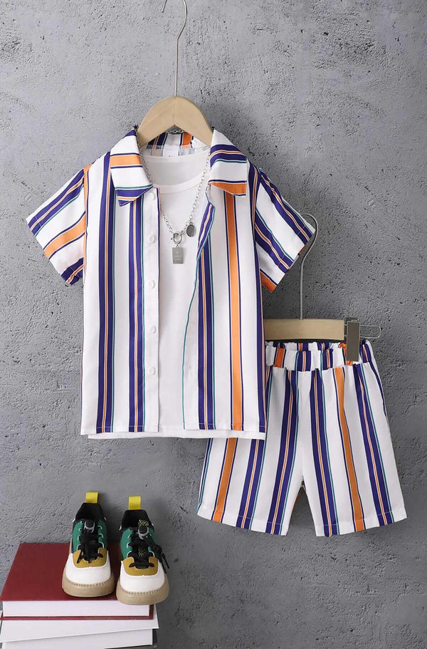 Kids Striped Summer Outfit Set