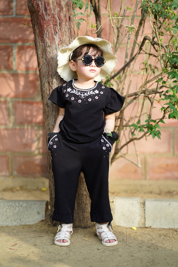 Neck & Pocket Embroidery ROmper Suit